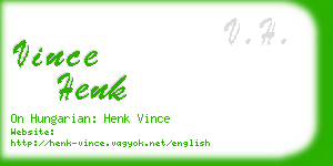 vince henk business card